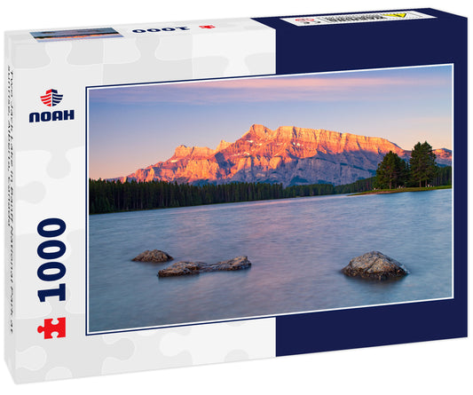 Two Jack Lake in Banff National Park at sunrise, Alberta, Canada