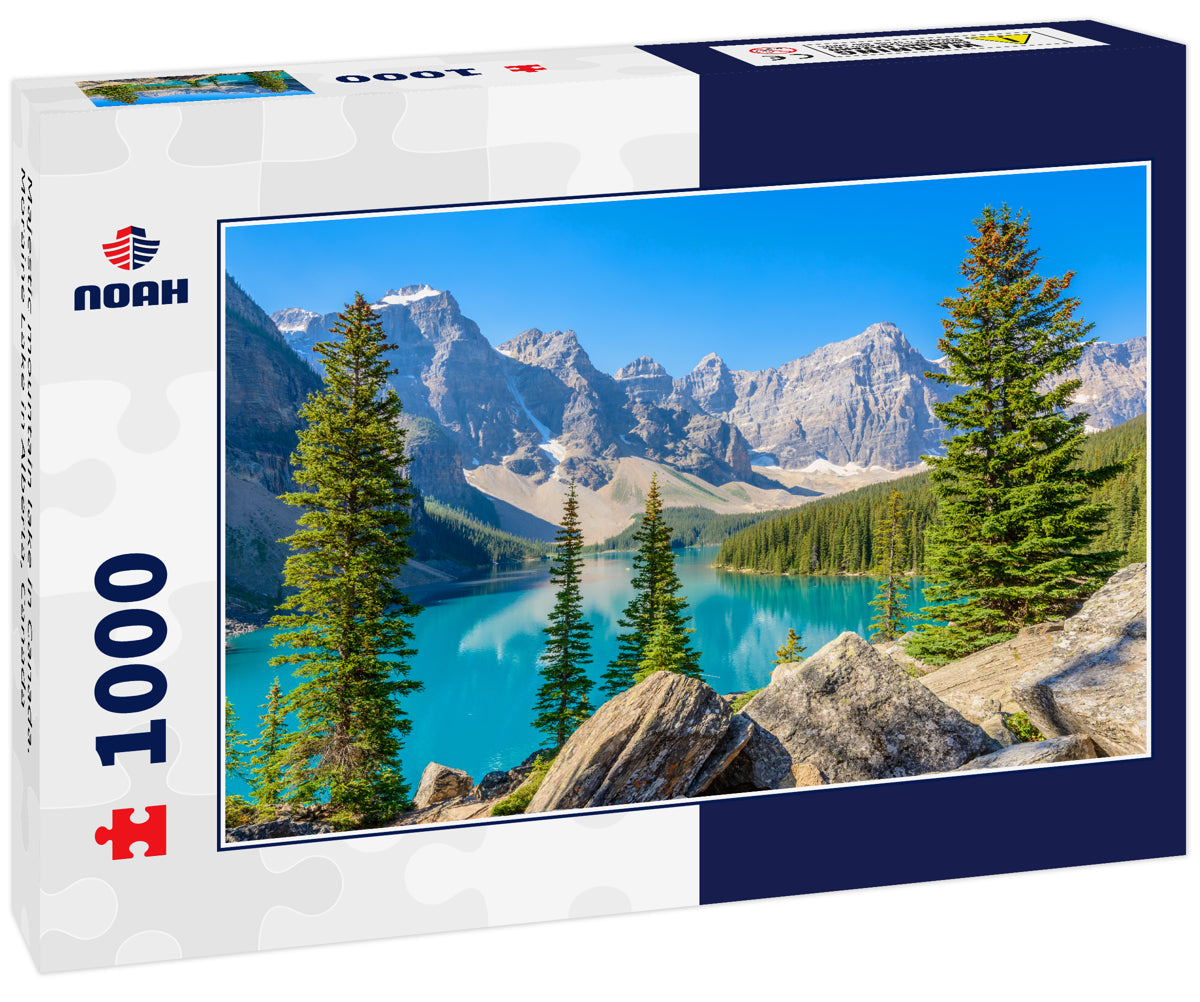 Majestic mountain lake in Canada. Moraine Lake in Alberta, Canada