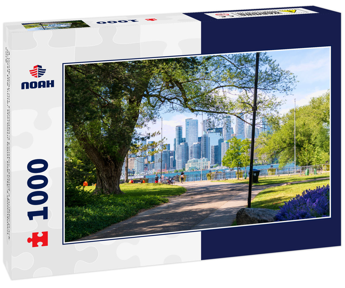 A walk way on Toronto's Center Island a public park across the Inner Harbour from the city's downtown core