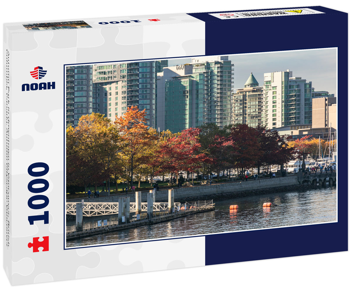 Autumn Park in downtown in Vancouver, British Columbia, Canada. Autumn Cityscape Vancouver