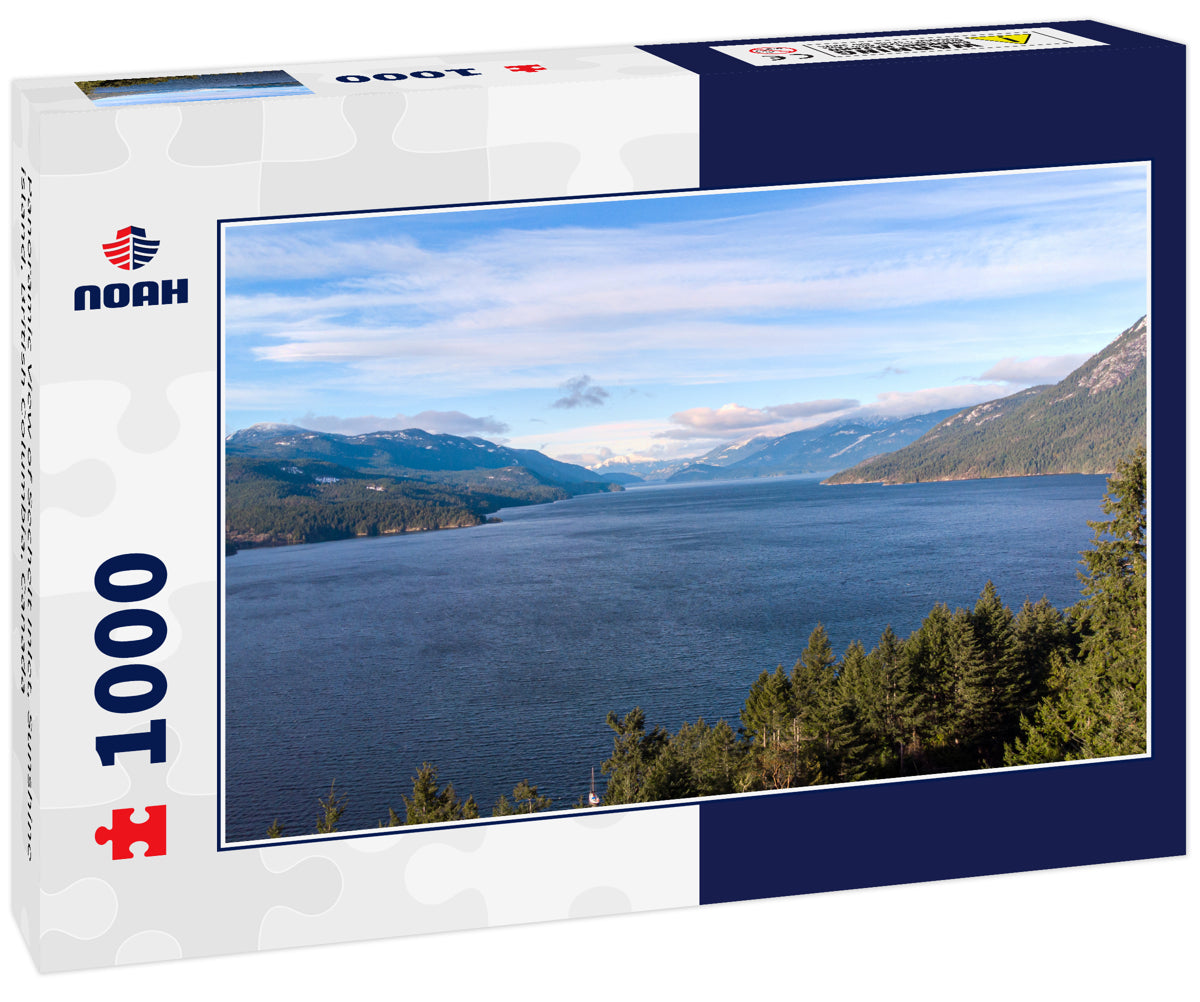 Panoramic View of Sechelt Inlet, Sunshine island, British Columbia, Canada