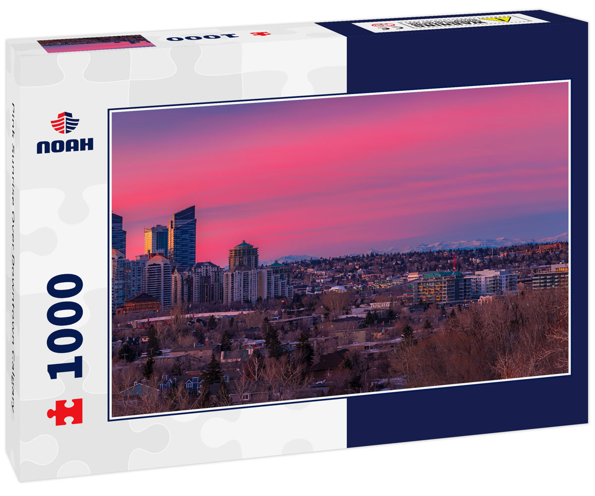 Pink Sunrise Over Downtown Calgary