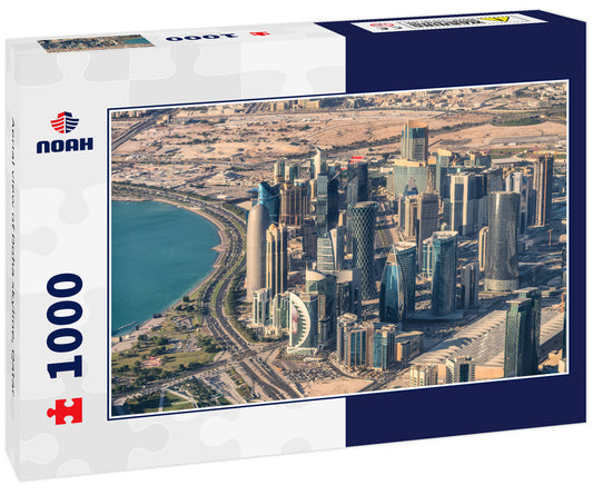 Aerial view of Doha skyline, Qatar