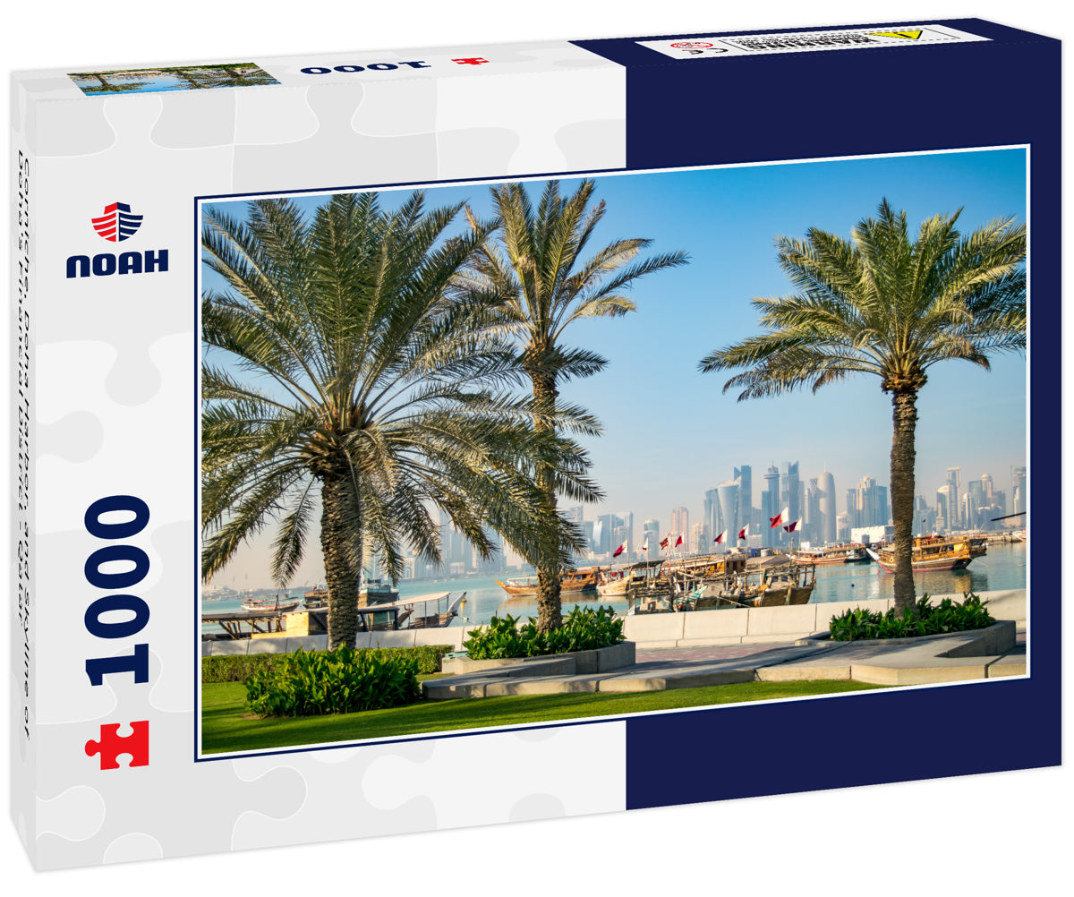 Corniche, Doha Harbor, and Skyline of Doha's Financial District - Qatar