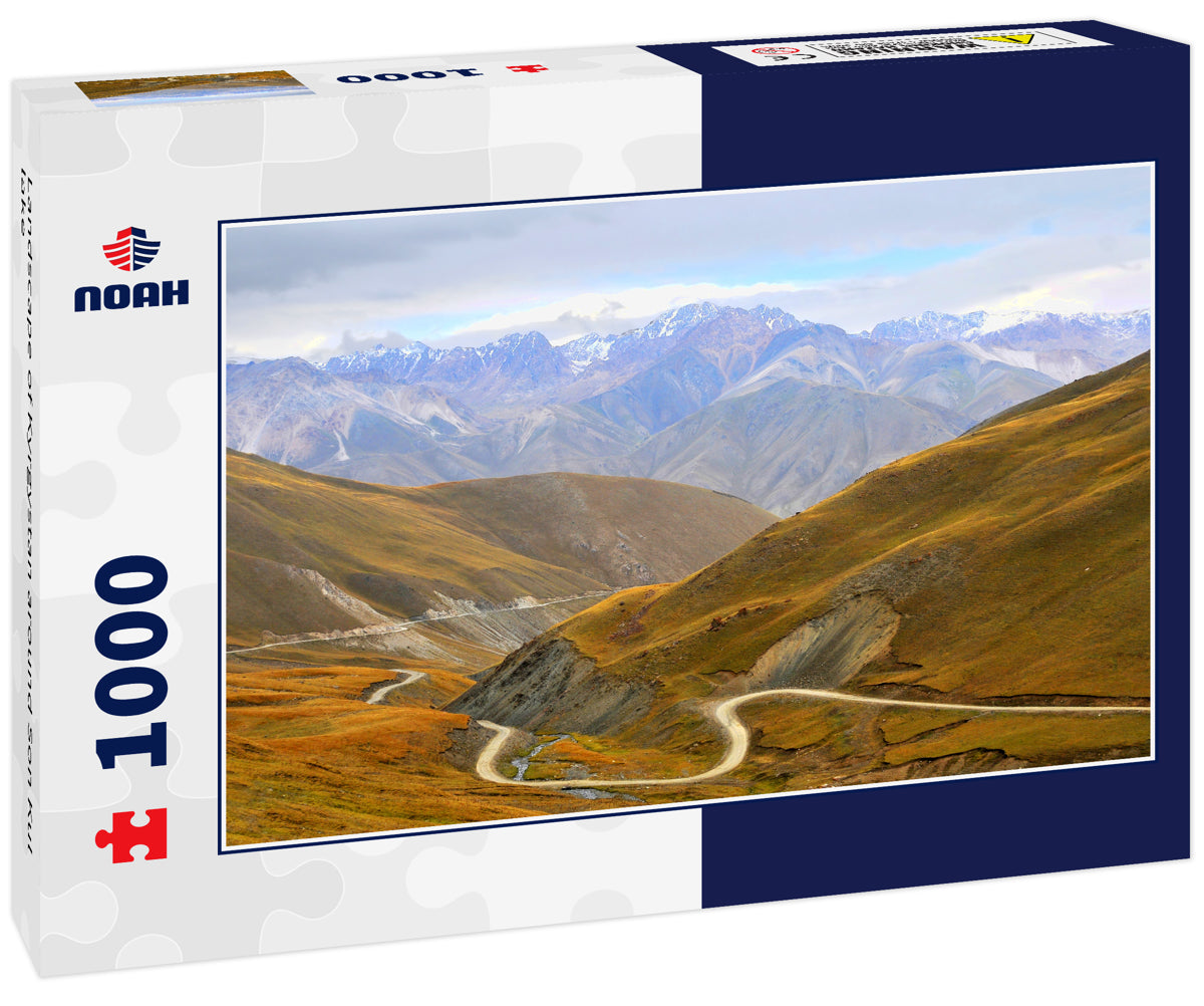 Landscape of Kyrgystan around Son Kul lake