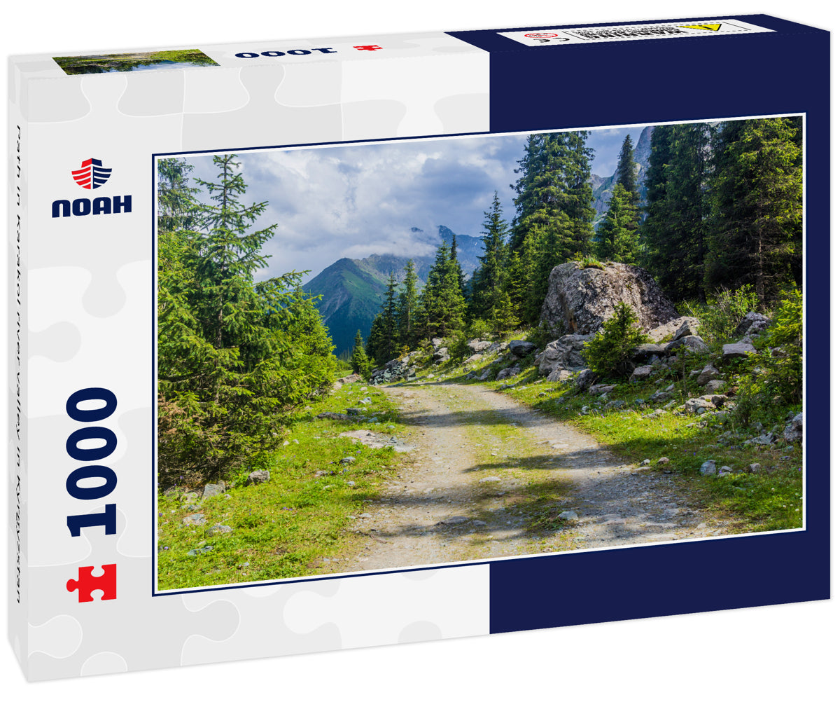 Path in Karakol river valley in Kyrgyzstan