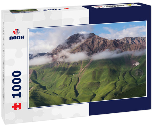 Aerial view over the Central Tian Shan Mountain range, Border of Kyrgyzstan and China, Kyrgyzstan