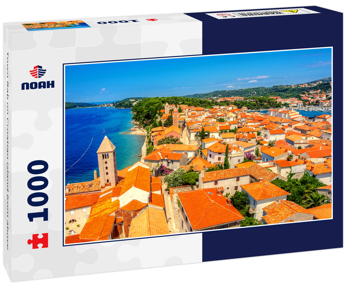 Town Rab on Croatian island from above