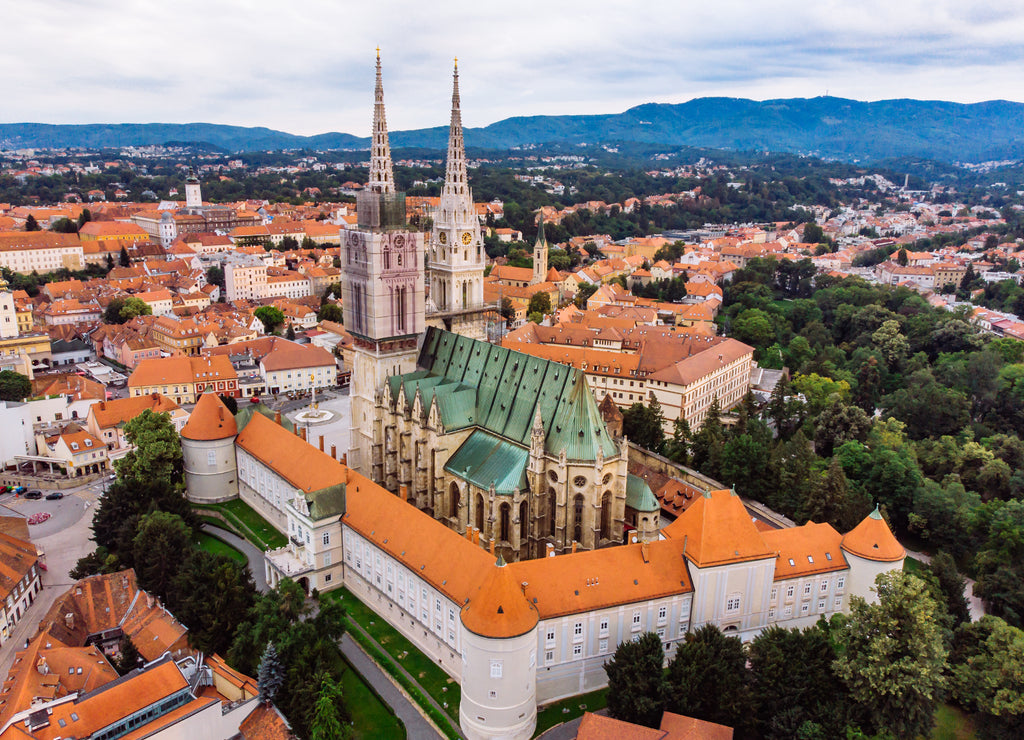 Cathedral of Zagreb old European gothic church
