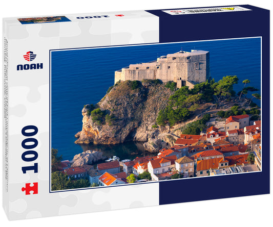 Aerial closeup view of Fort Lovrijenac or St Lawrence Fortress, often called Dubrovnik s Gibraltar in the morning, Dubrovnik, Croatia