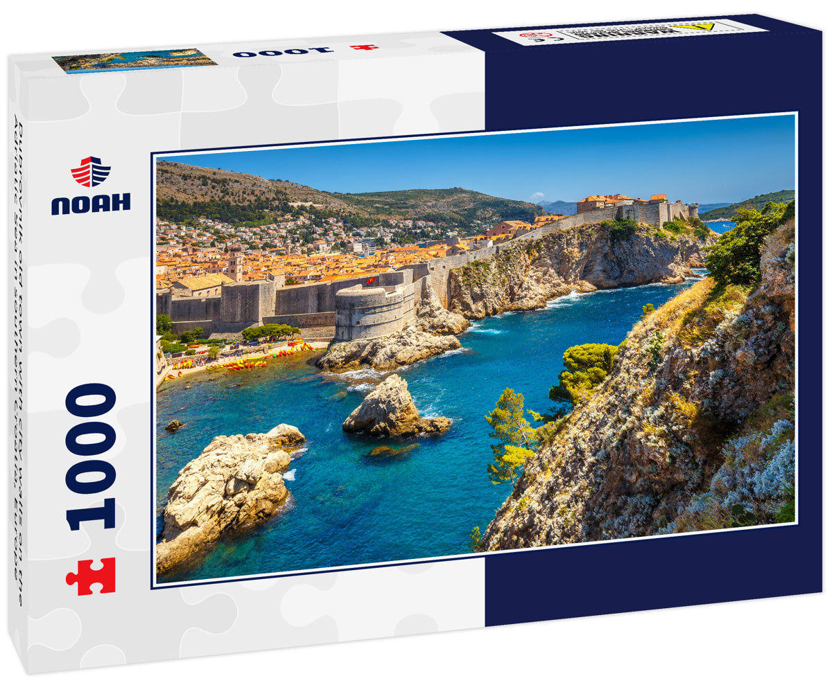 Dubrovnik old town with city walls on the Adriatic Sea in southern Croatia, Europe