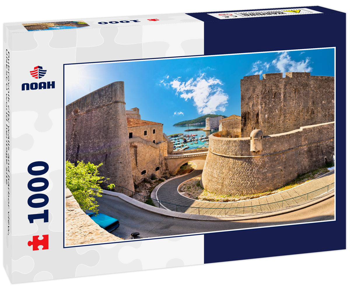 Dubrovnik city walls and harbor view, UNESCO world heritage site