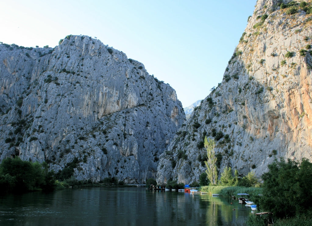 moutains and the Cetina river near Omis, Croatia