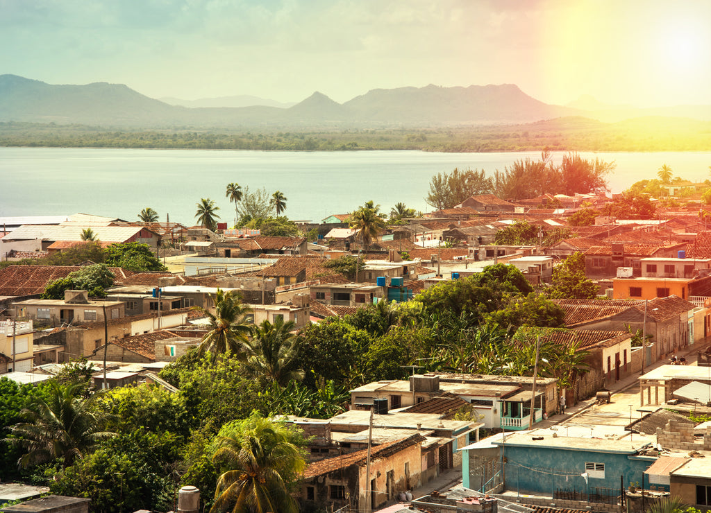 Panoramic view over Gibara city in Holguin province, Cuba