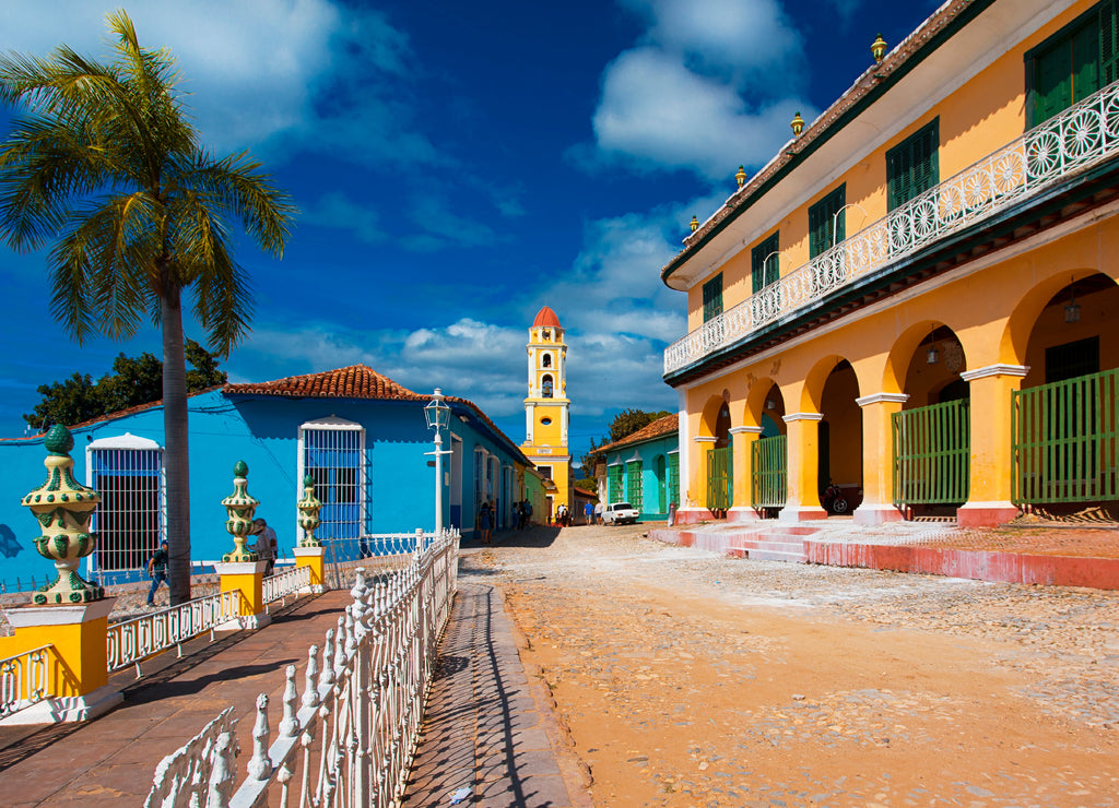 Trindad church tower and architecture Cuba