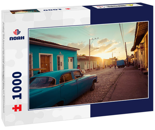 Colorful houses and vintage cars in Trinidad, Cuba. Unesco World Heritage Site