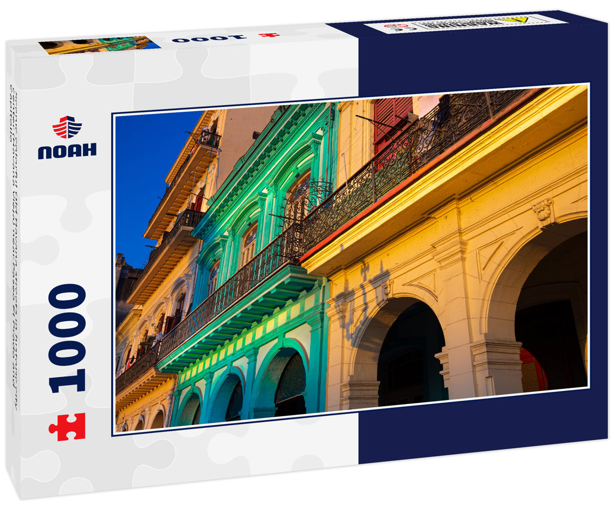Scenic colorful Old Havana streets in historic city center (Havana Vieja) near Paseo El Prado and Capitolio