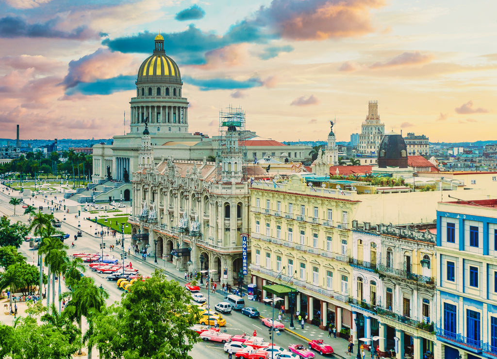 Aerial view of Havana city skyline, Cuba