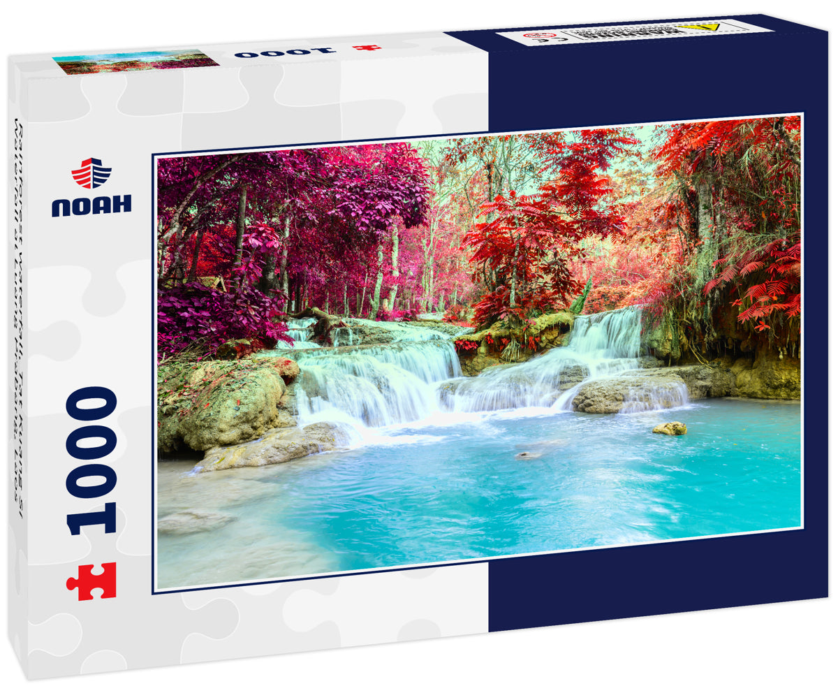 Rainforest waterfall, Tat Kuang Si Waterfall at Luang Prabang, Laos