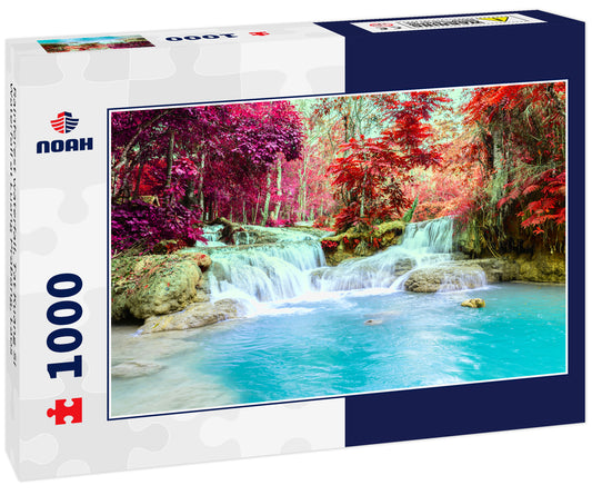 Rainforest waterfall, Tat Kuang Si Waterfall at Luang Prabang, Laos