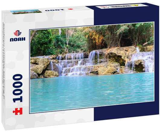 Rainforest waterfall, Tat Kuang Si Waterfall at Luang Prabang, Laos