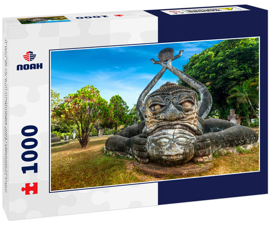 Amazing view of mythology and religious statues at Wat Xieng Khuan Buddha park. Vientiane, Laos