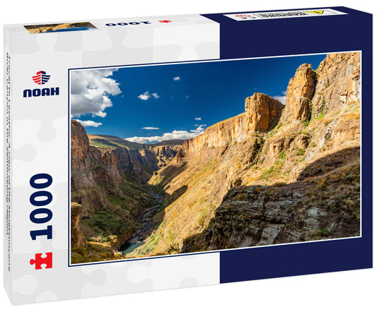 Travel to Lesotho. A view of the Maletsunyane River Canyon in the Semonkong region