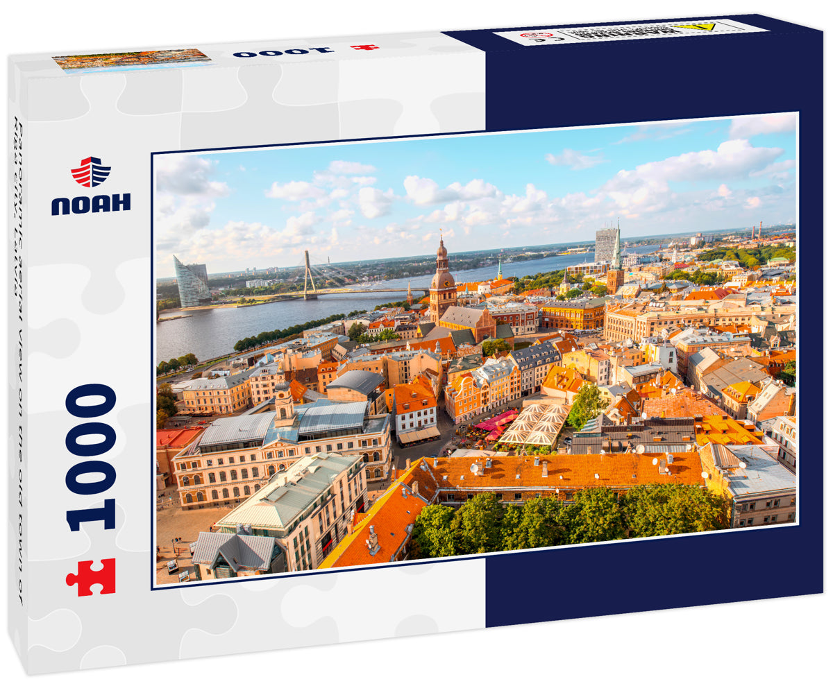 Panoramic aerial view on the old town of Riga city, Latvia