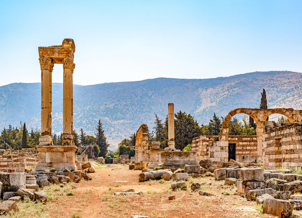 Umayyad City of Anjar in Lebanon. It is located about 50km east of Beirut and has led to its designation as a UNESCO World Heritage Site in 1984
