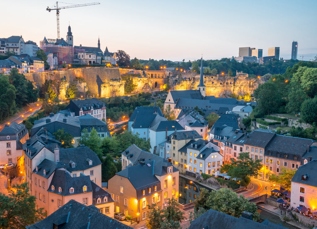 Luxembourg City Panorama on a summer day