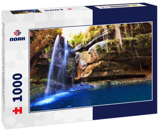 Beautiful river and cascade in a canyon in Isalo national park, Madagascar