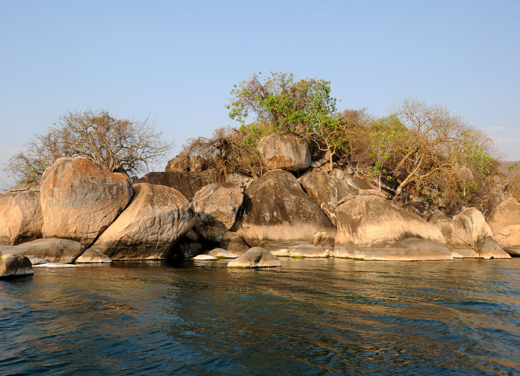 A Beautiful and typical rock cluster on the fringe of Lake Malawi