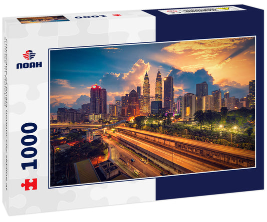 Cityscape of Kuala lumpur city skyline at sunrise in Malaysia