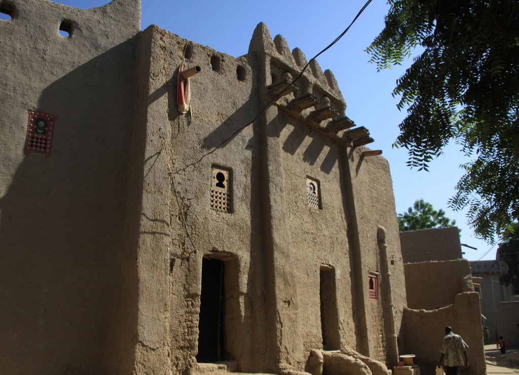 Traditional brick and clay buildings in Timbuktu, Mali