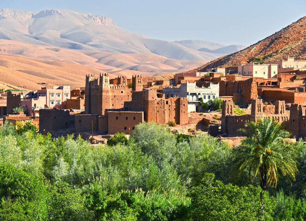 Old berber architecture near the city of Tamellalt, Morocco