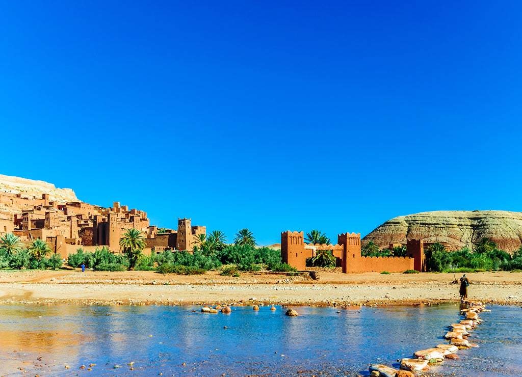 View on Oaisis Ait Ben Haddou in Morocco