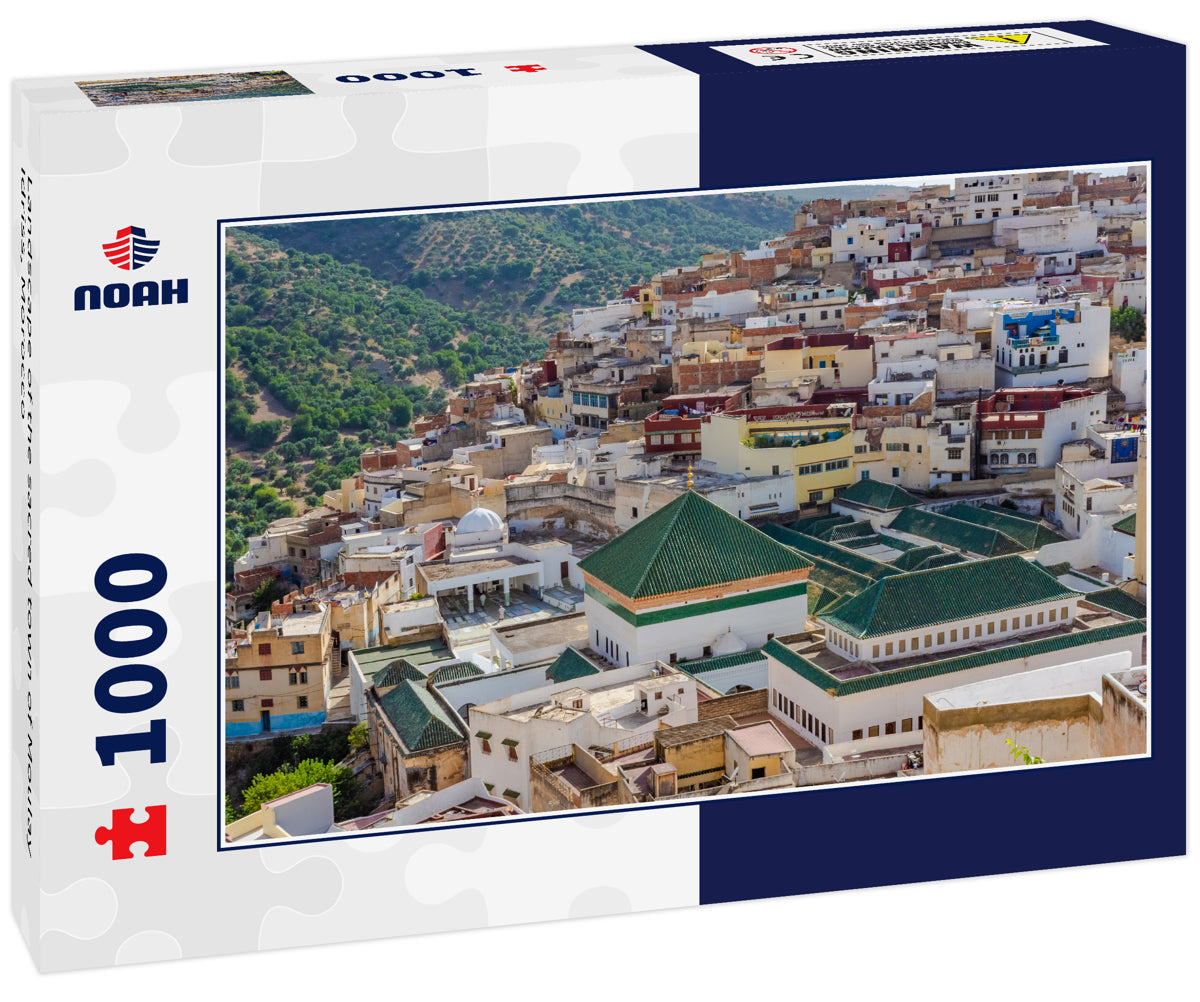 Landscape of the sacred town of Moulay Idriss, Morocco