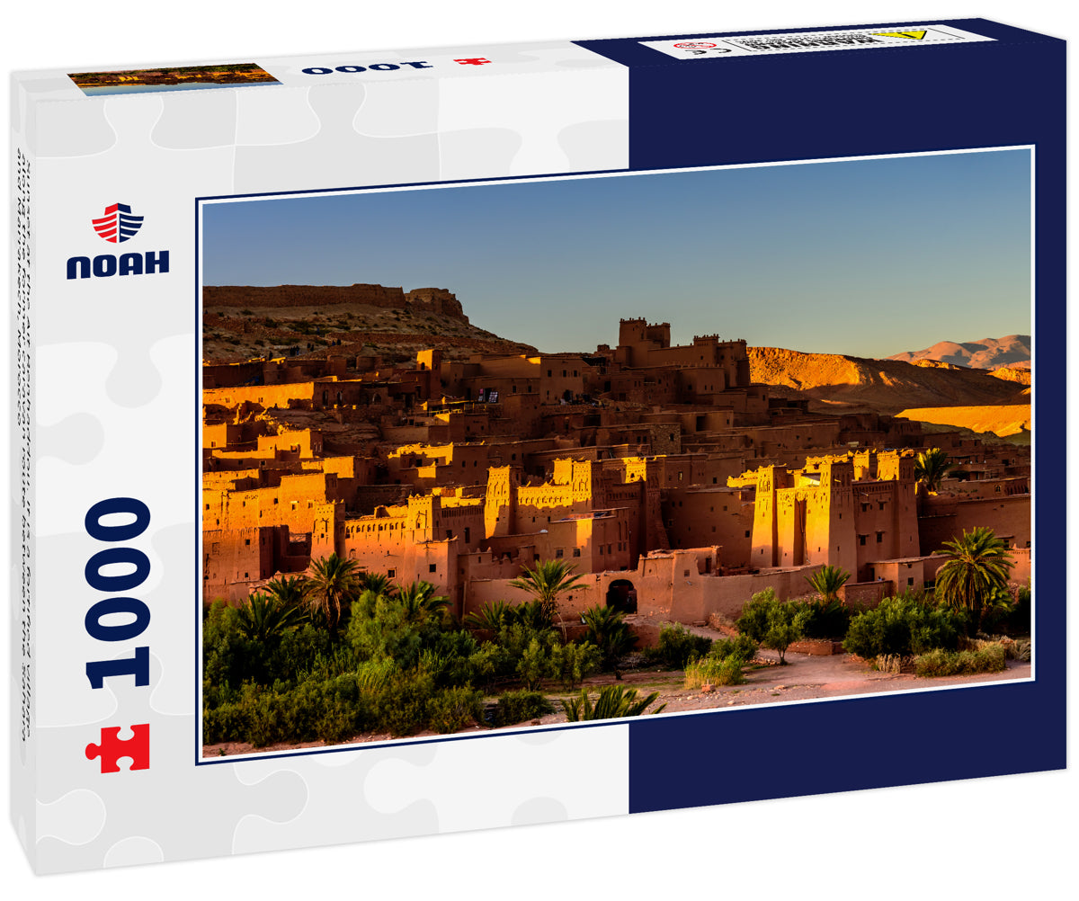 Sunset at the Aït Benhaddou. It is a fortified village along the former caravan route between the Sahara and Marrakech, Morocco