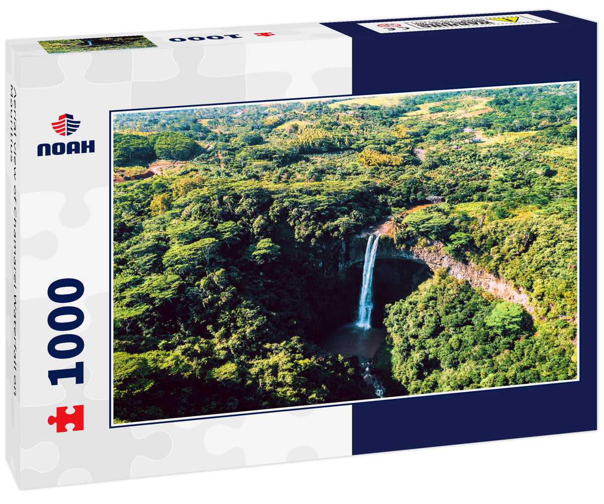 Aerial view of Chamarel Waterfall on Mauritius