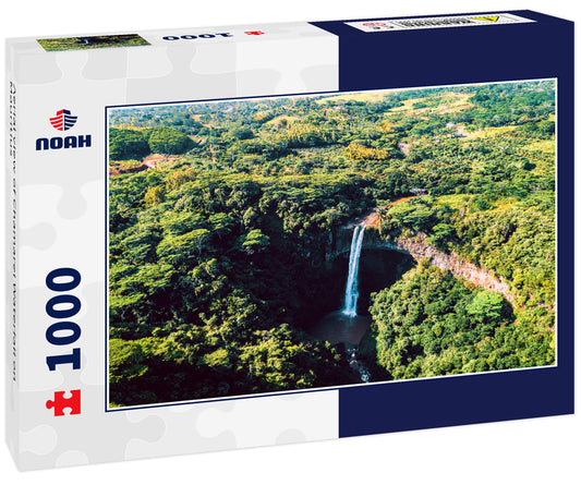 Aerial view of Chamarel Waterfall on Mauritius