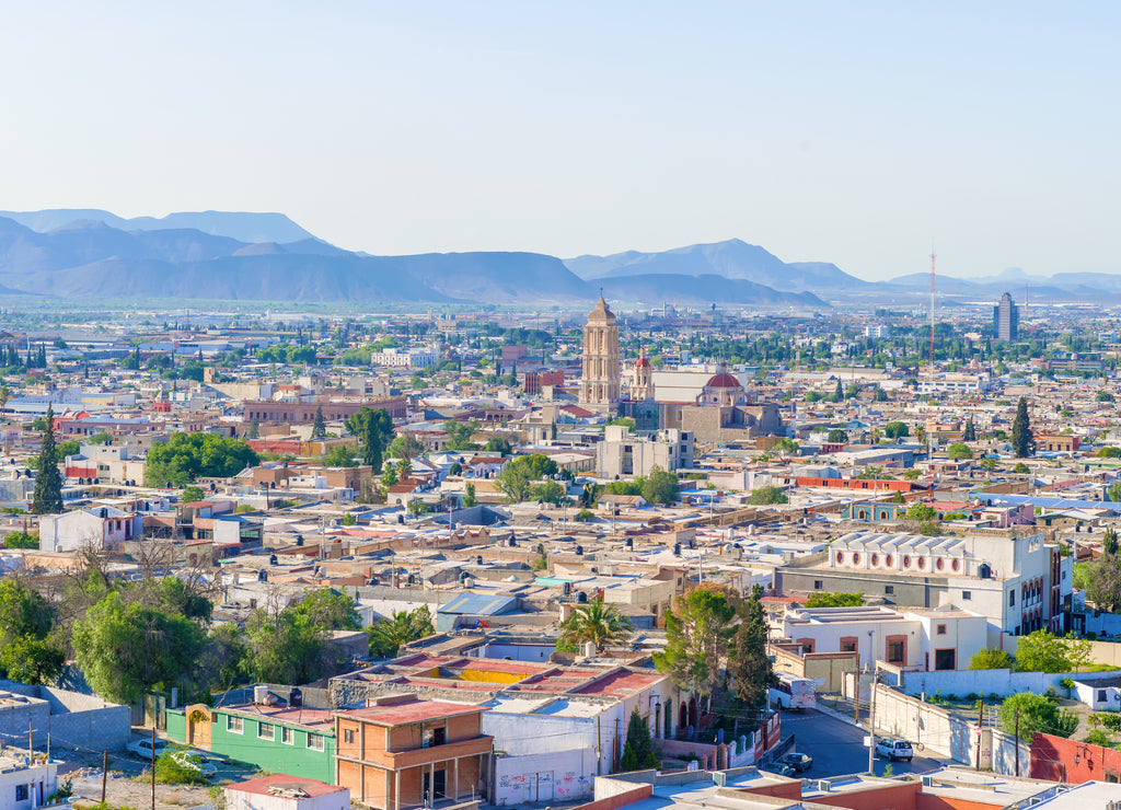 Panorama of the city of Saltillo in Mexico