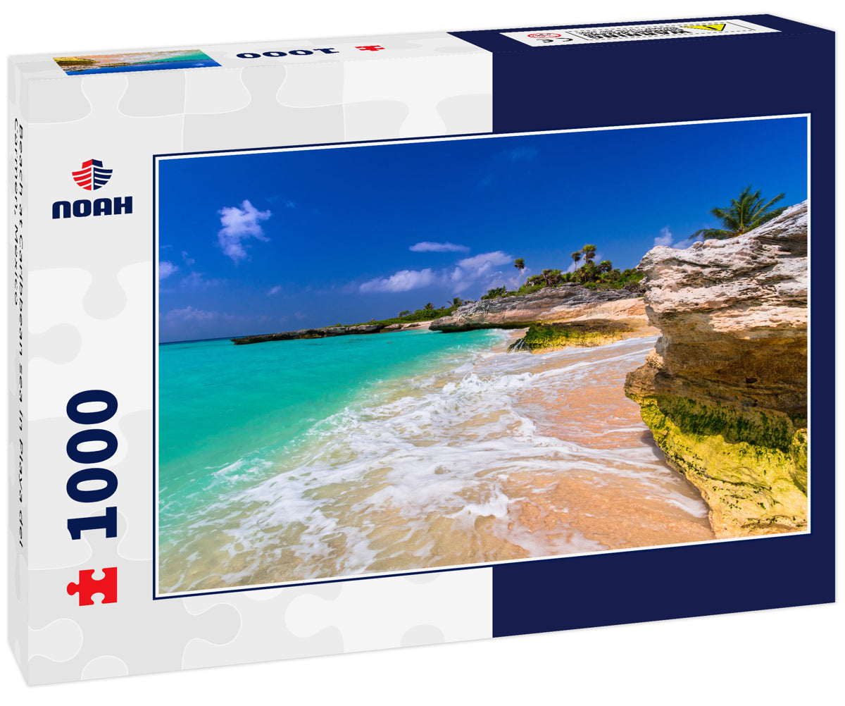 Beach at Caribbean sea in Playa del Carmen, Mexico