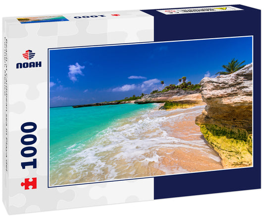 Beach at Caribbean sea in Playa del Carmen, Mexico