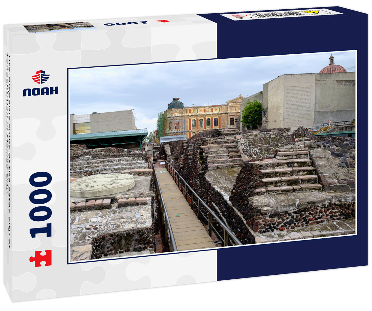 Pre-hispanic ruins of the aztec city of Tenochtitlan in Mexico City