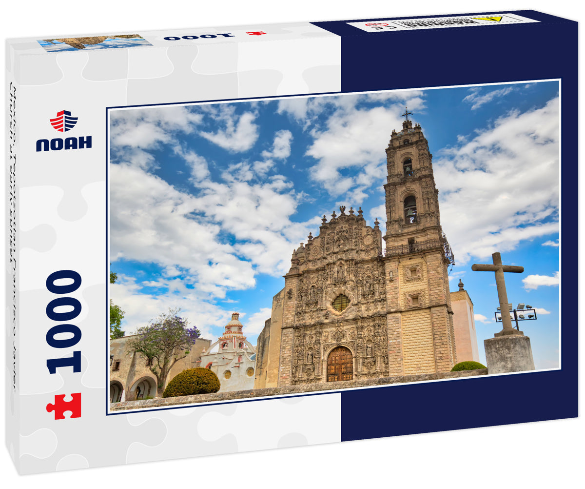 Mexico, Tepotzotlan Francisco Javier Church at early sunset