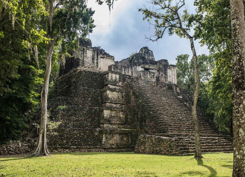 Ancient Mayan temple of Dzibanche in Quintana Roo, Mexico