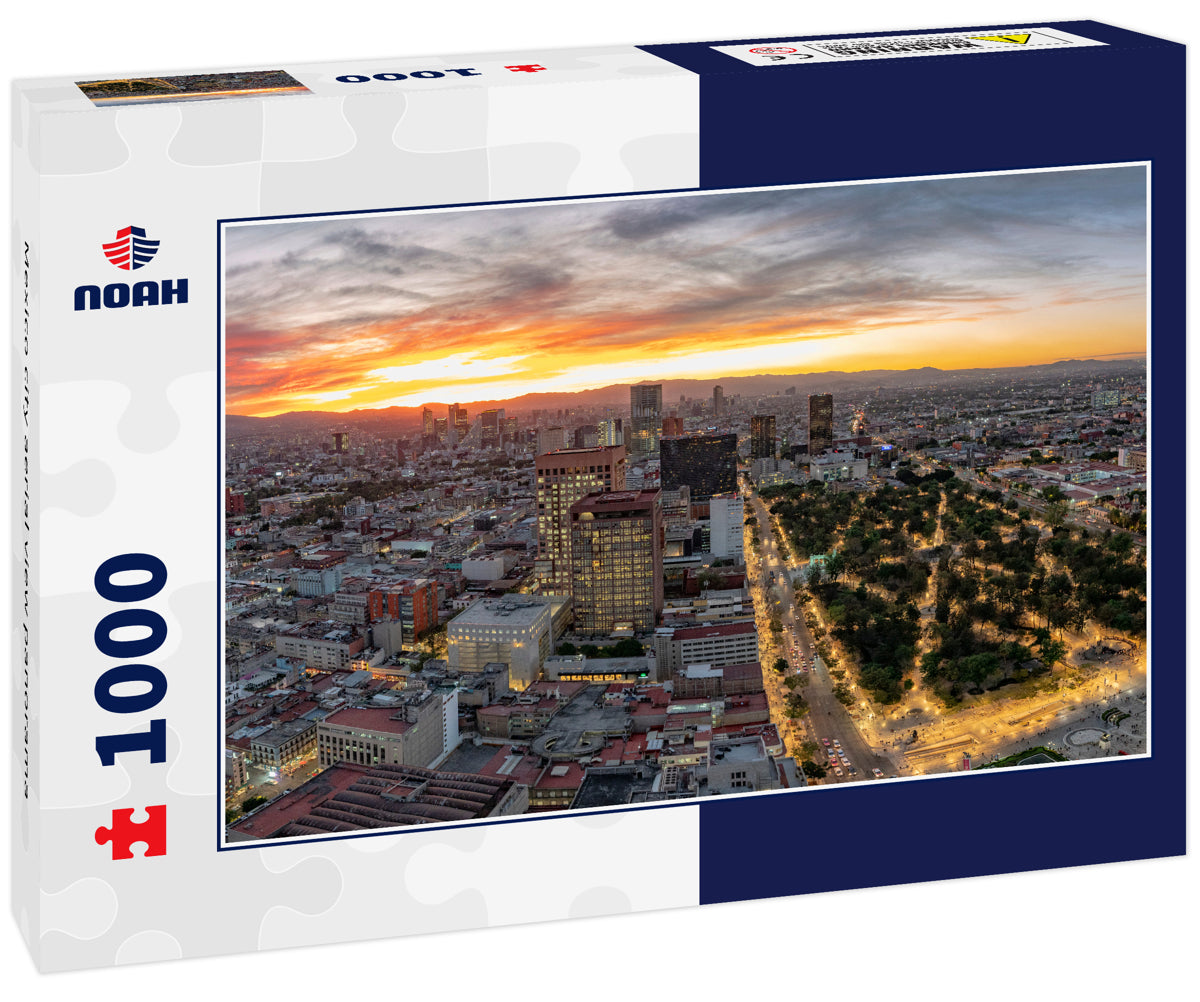 Mexico city aerial view panorama