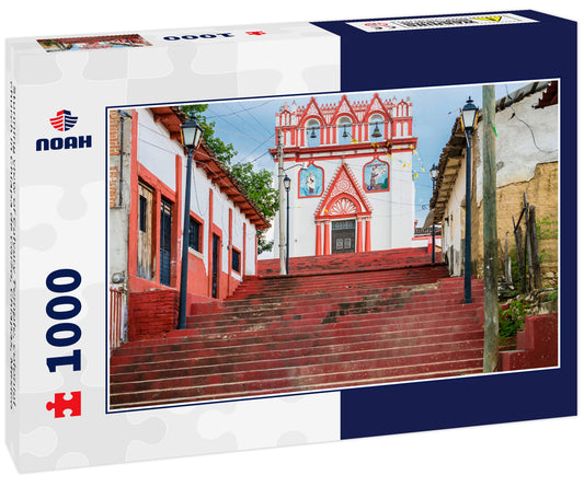 Stunning view of Calvary Temple, colonial church in Chiapa de Corzo, Chiapas, Mexico