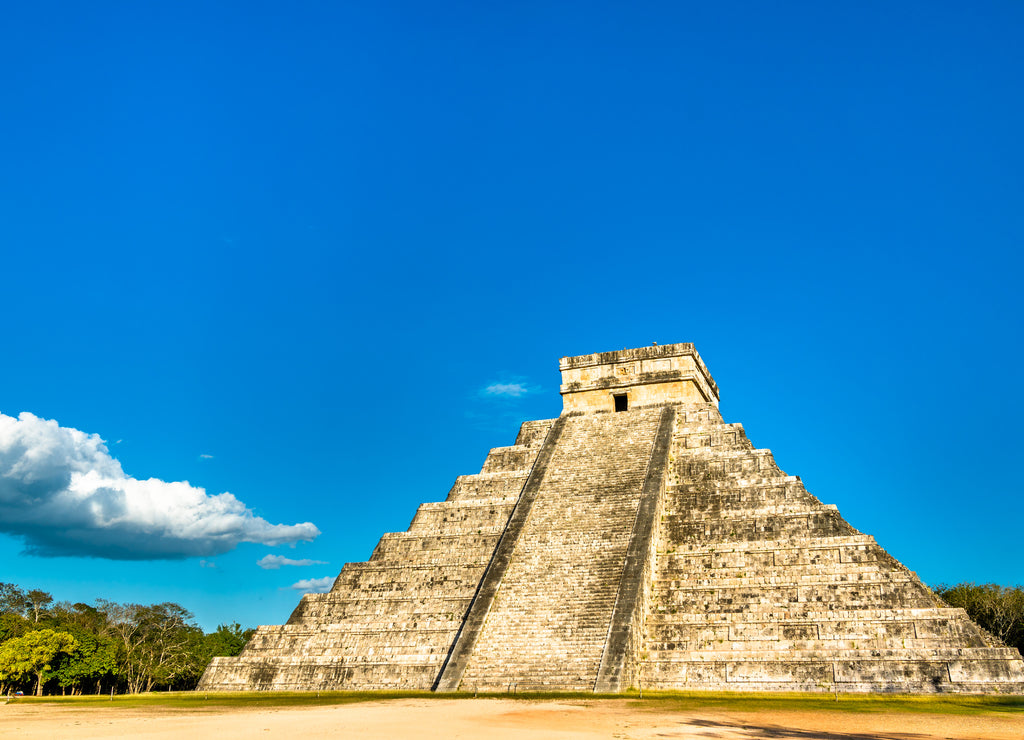 El Castillo or Kukulkan, main pyramid at Chichen Itza in Mexico
