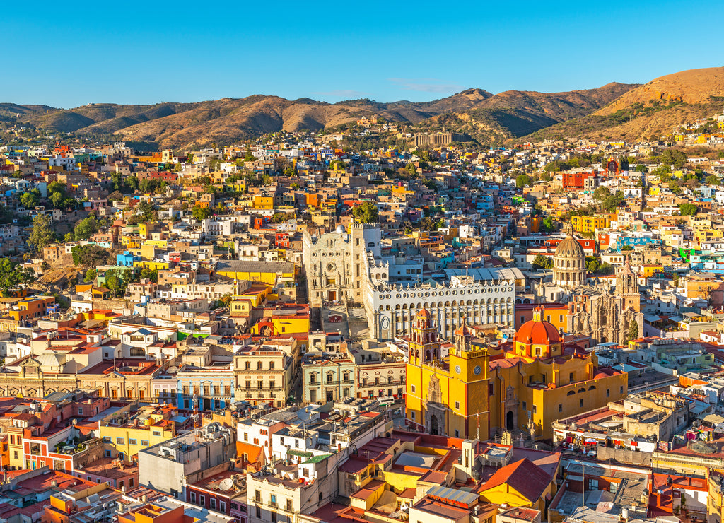 Guanajuato city at sunset, Mexico